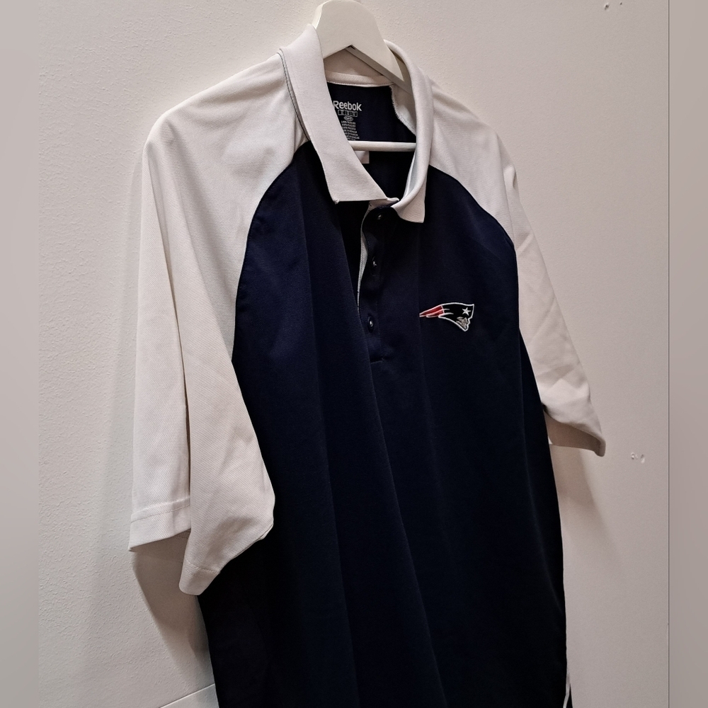 Reebok New England Patriots Men's Polo Shirt Y2K 2000s Playdry NFL Football XL - Picture 5 of 9